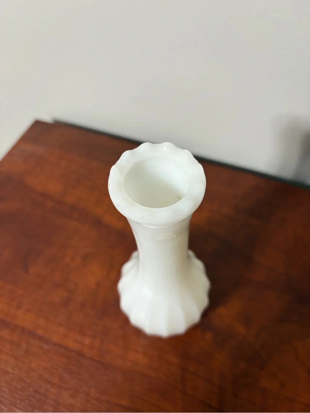 White Milk Glass Bud Vase